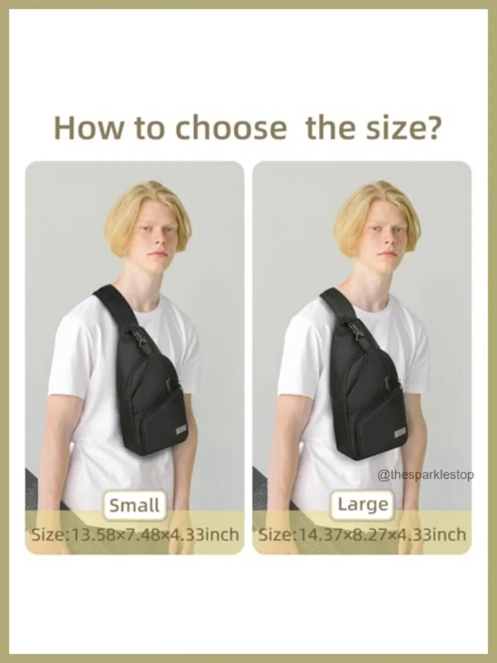 Nylon Crossbody Sling Bag Shoulder Backpack Chest Daypack